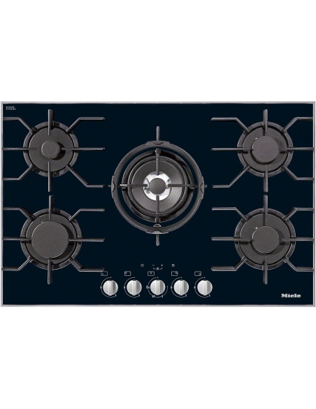 Miele KM 3054-1 široka plinska ploča za kuhanje na crnom staklu s 5 plamenika