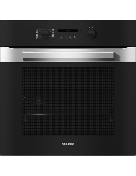 Miele H 2861-1 B pećnica (CleanSteel) integrirana u kuhinjski element, prikaz plemenitog čelika otpornog na otiske prstiju.